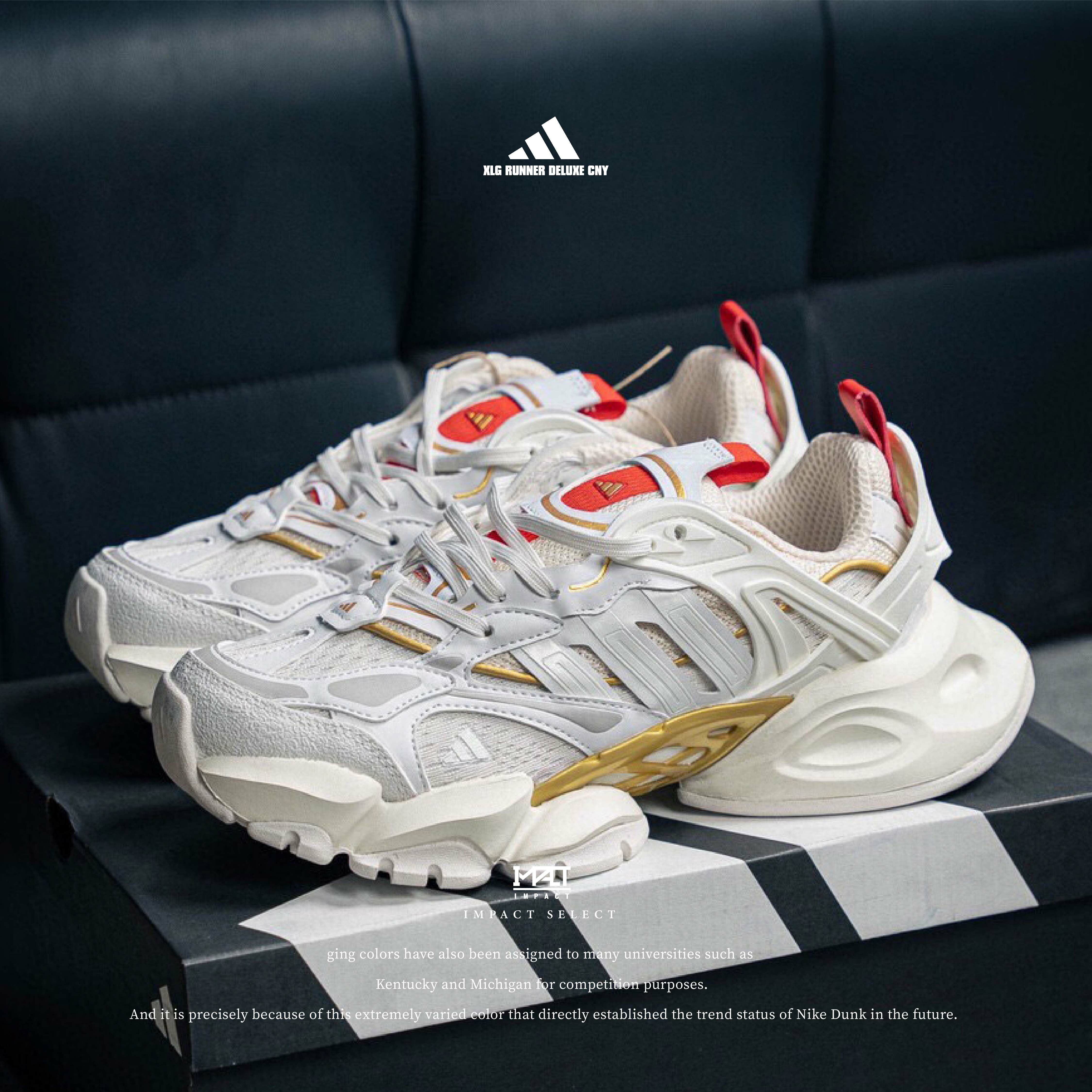 Adidas XLG RUNNER DELUXE 愛迪達 蛇年 男女 黑金 白金 老爹鞋  JQ2973/JQ2974