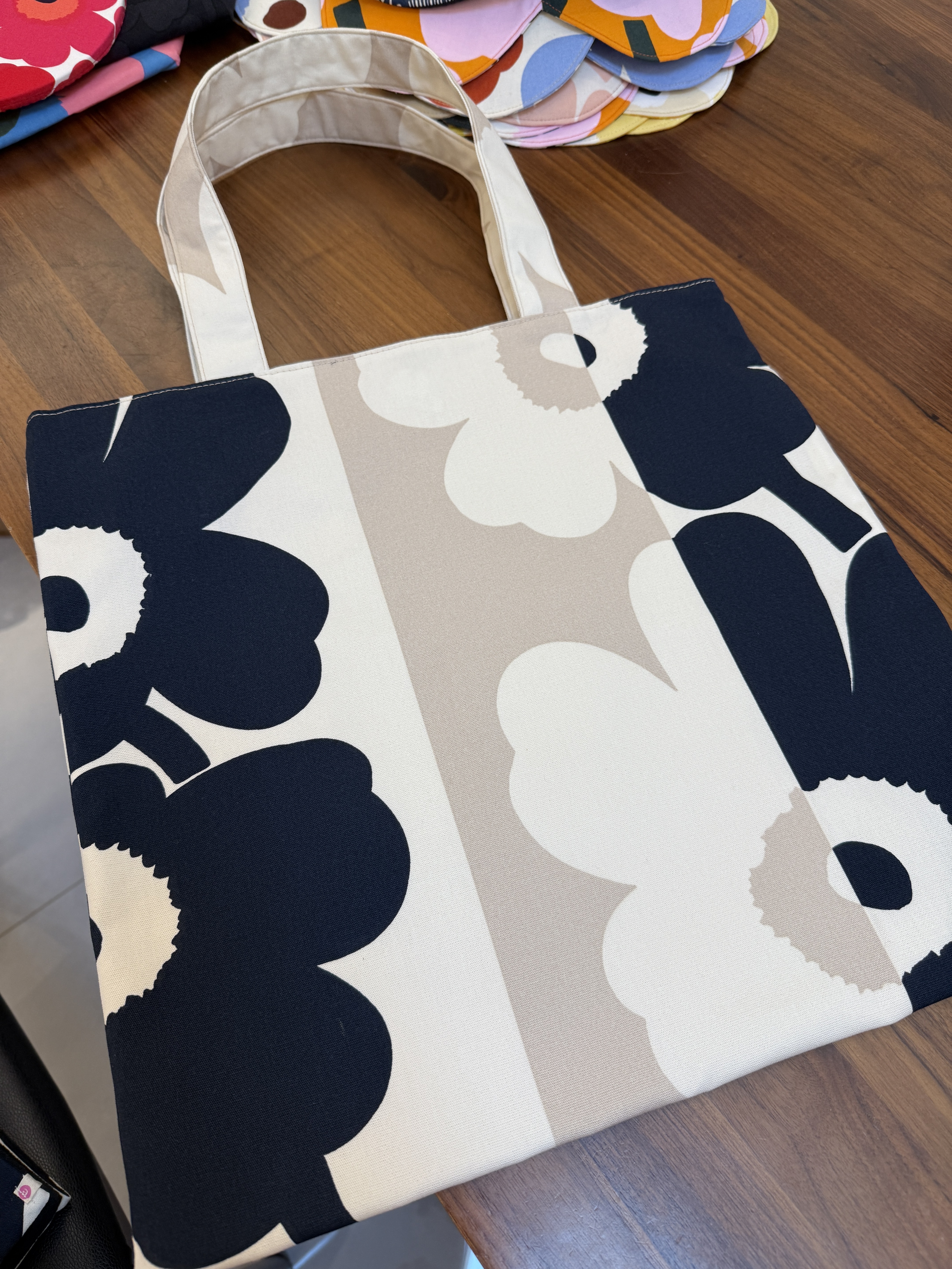 Square tote | marimekko waterproof fabric | 鴛鴦花
