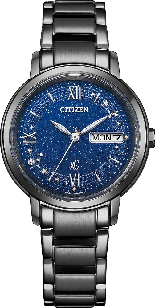 萬年鐘錶 - Citizen 星辰錶  XC   田馥甄HEBE錶背簽名款 冬季晴朗的星空光動能女錶 EW2428-59L 錶徑32.5MM