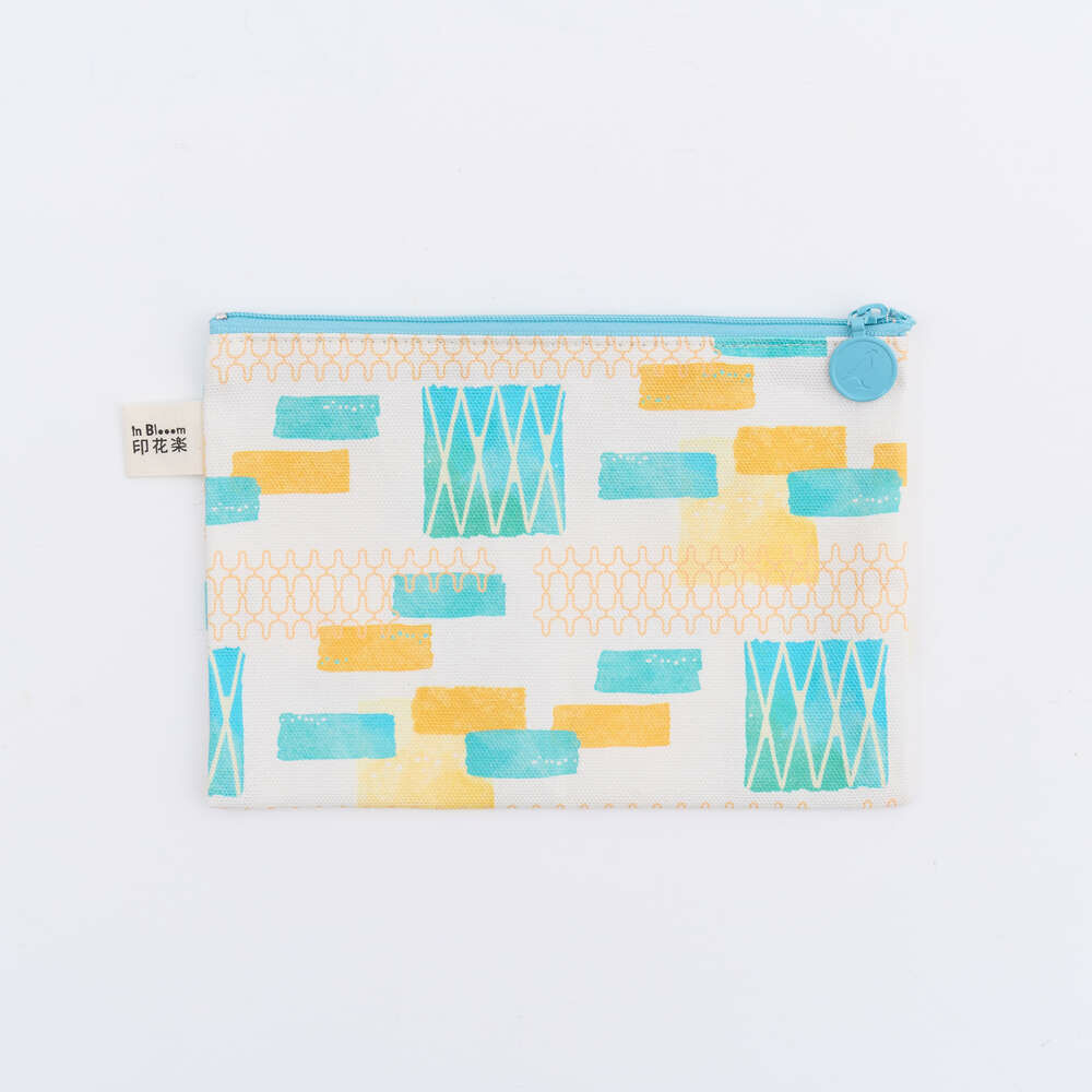 Zipper Flat Pouch - L14/Old Ceramic Tile No.2/Glass Marbles