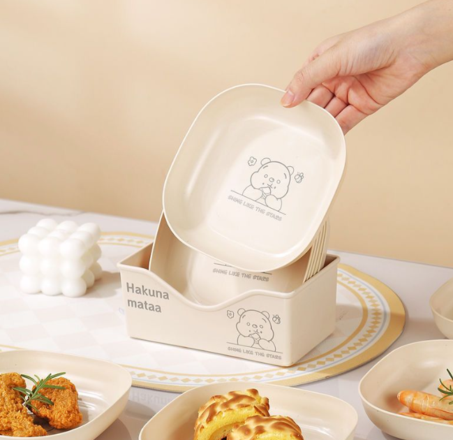 小清新盘子（一套8个）