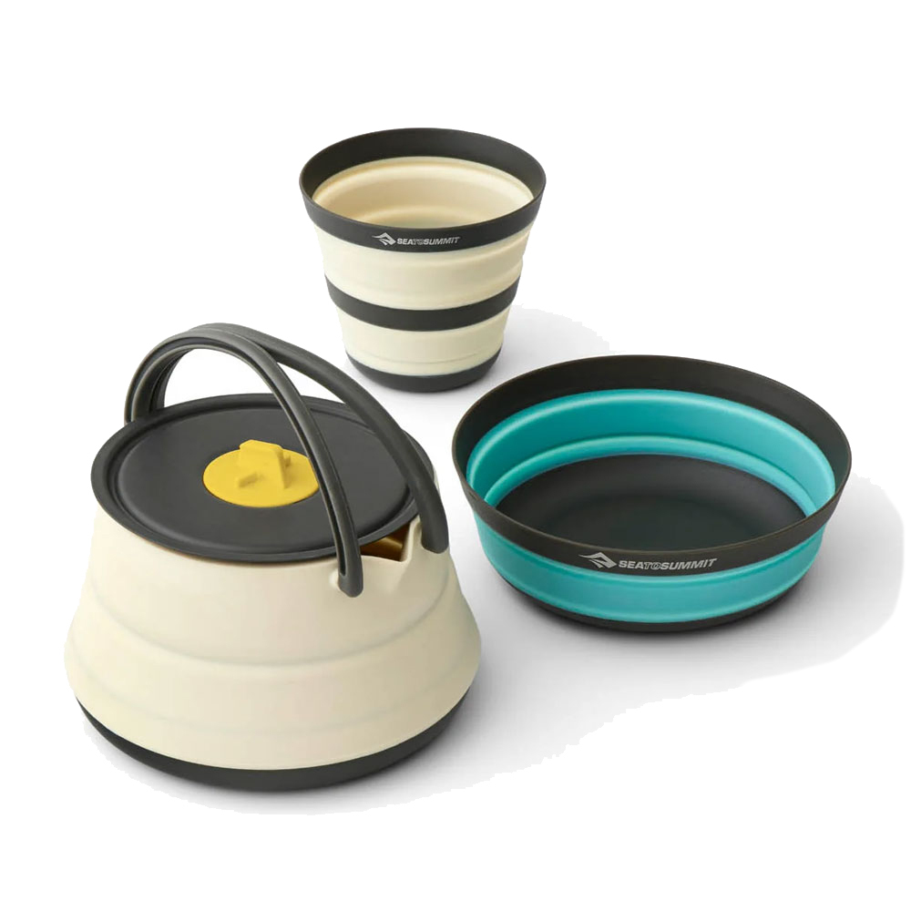 【Sea to Summit】Frontier 輕鋁折疊茶壺1人組-1.1L+杯碗組 / STSACK025031