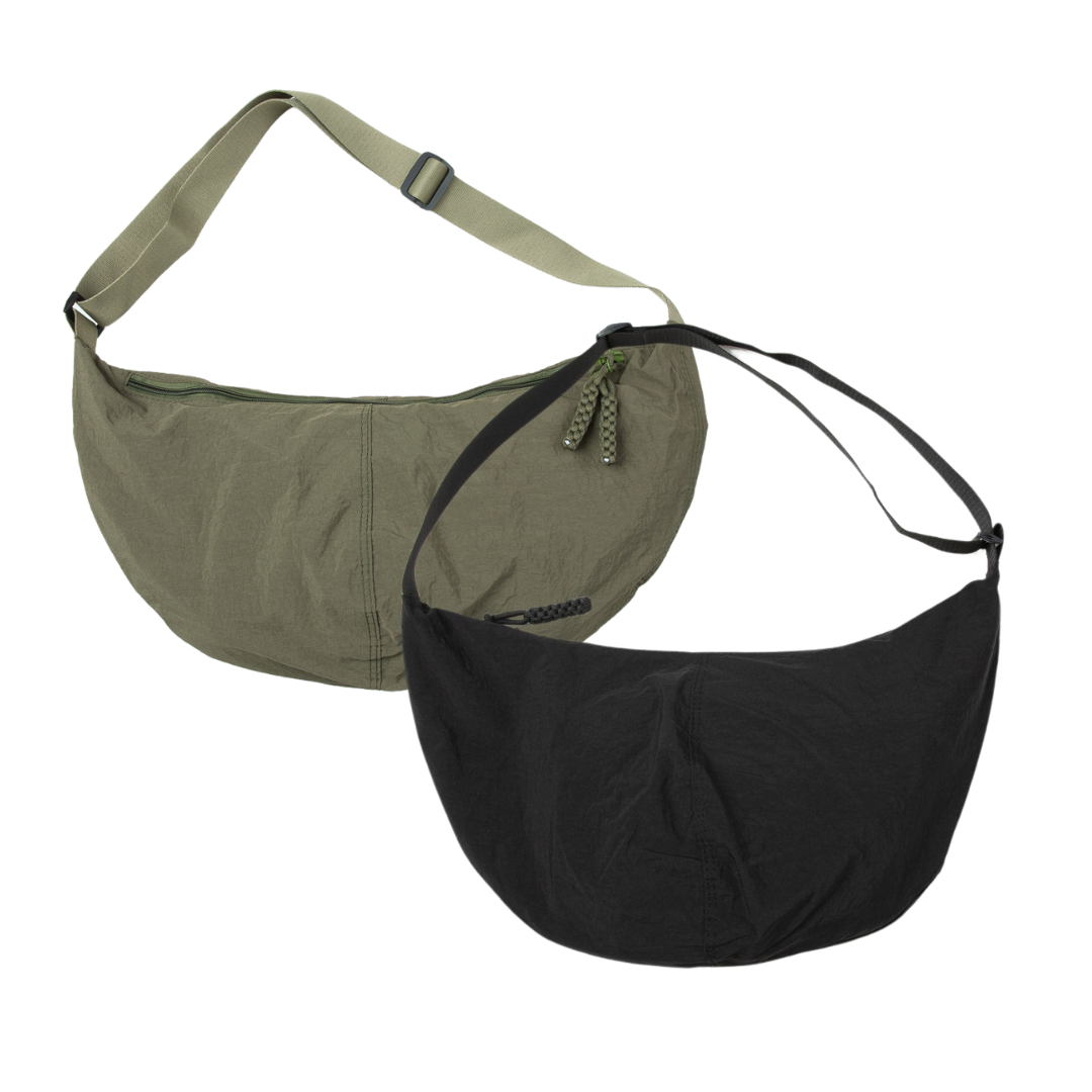 圓弧形 側背包 月型 防潑水 尼龍 包包【 FUZY 】- B205093