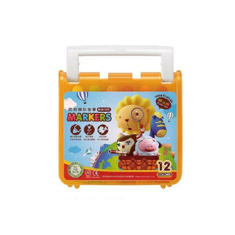 奶油獅 BLM12  12色塑盒彩色筆