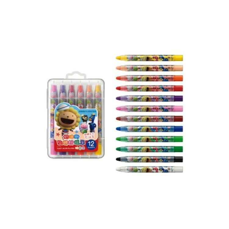 奶油獅 CY201  12色旋轉粉蠟筆