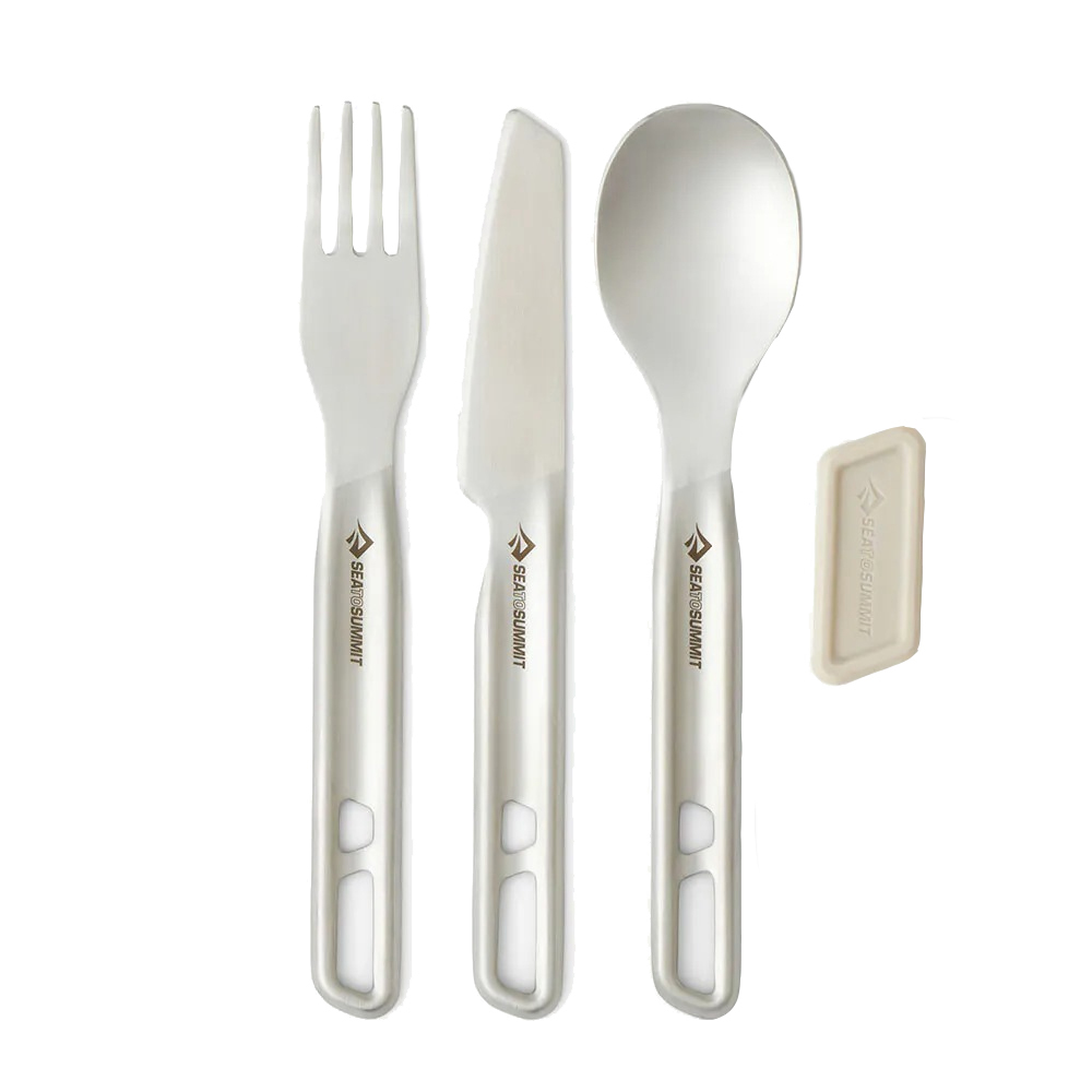 【Sea to Summit】Detour 不鏽鋼餐具3件組-刀叉匙-磁吸套 (STSACK036021-121801)