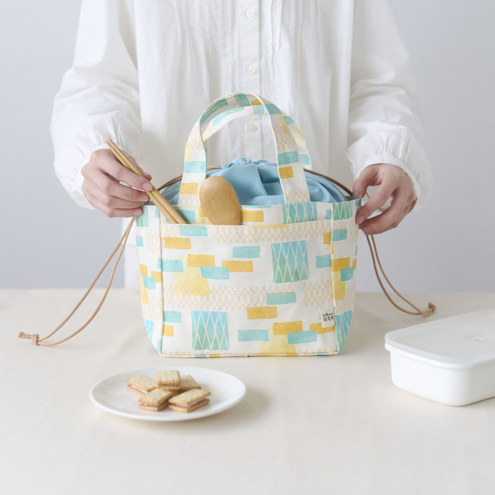 Drawstring Tote Bag/Old Ceramic Tile No.2/Glass Marbles