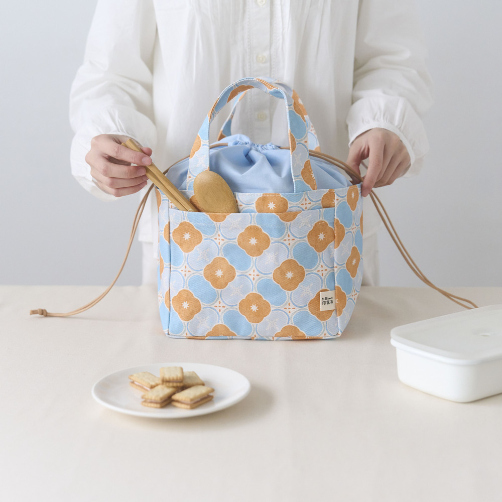 Drawstring Tote Bag/Old Ceramic Tile No.2/Glass Marbles