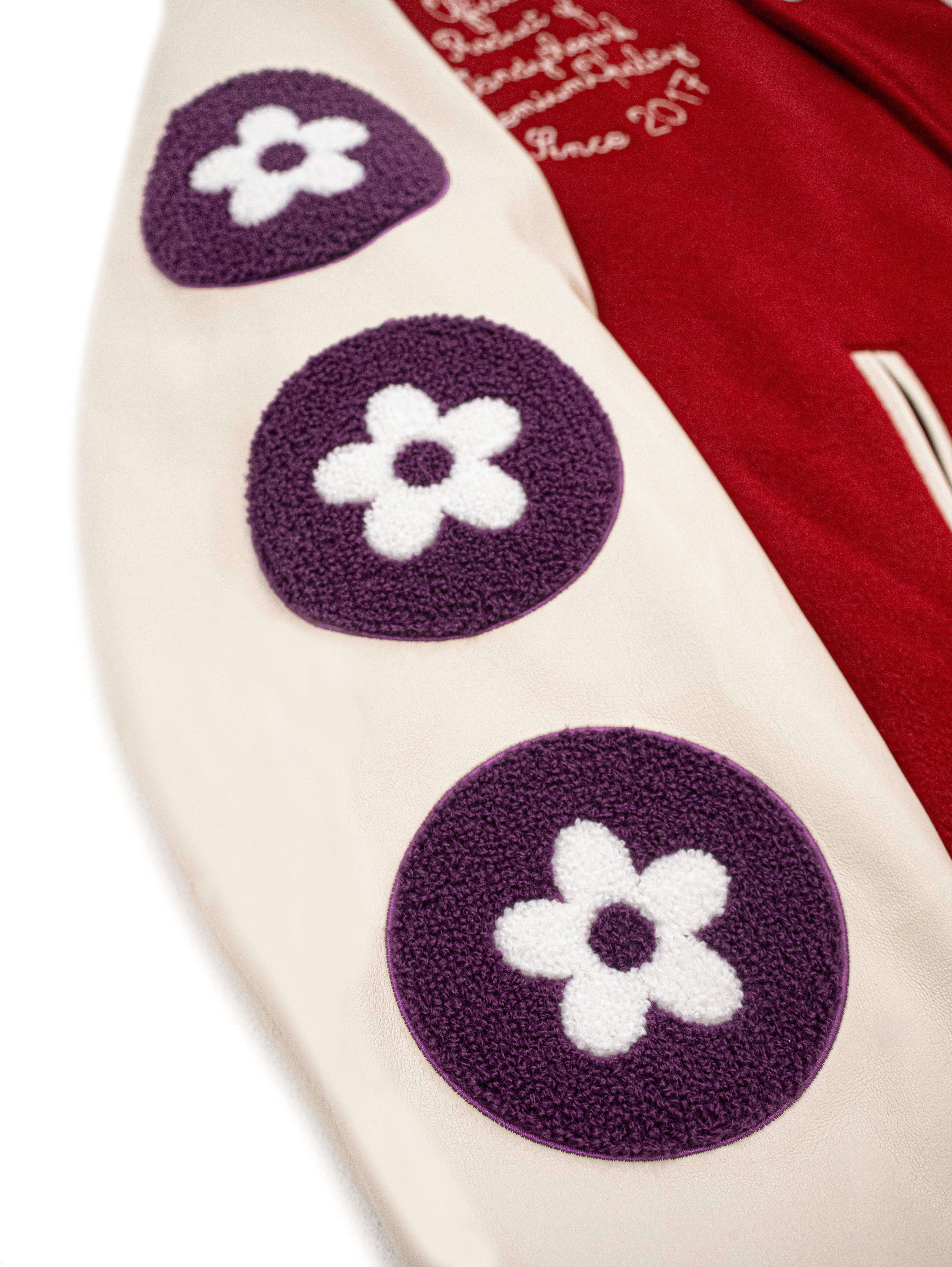 VANDYTHEPINK® VA BEACH GOODS VARSITY 紅色 灰色 混紡羊毛 刺繡 夾克 棒球外套【VD5063】