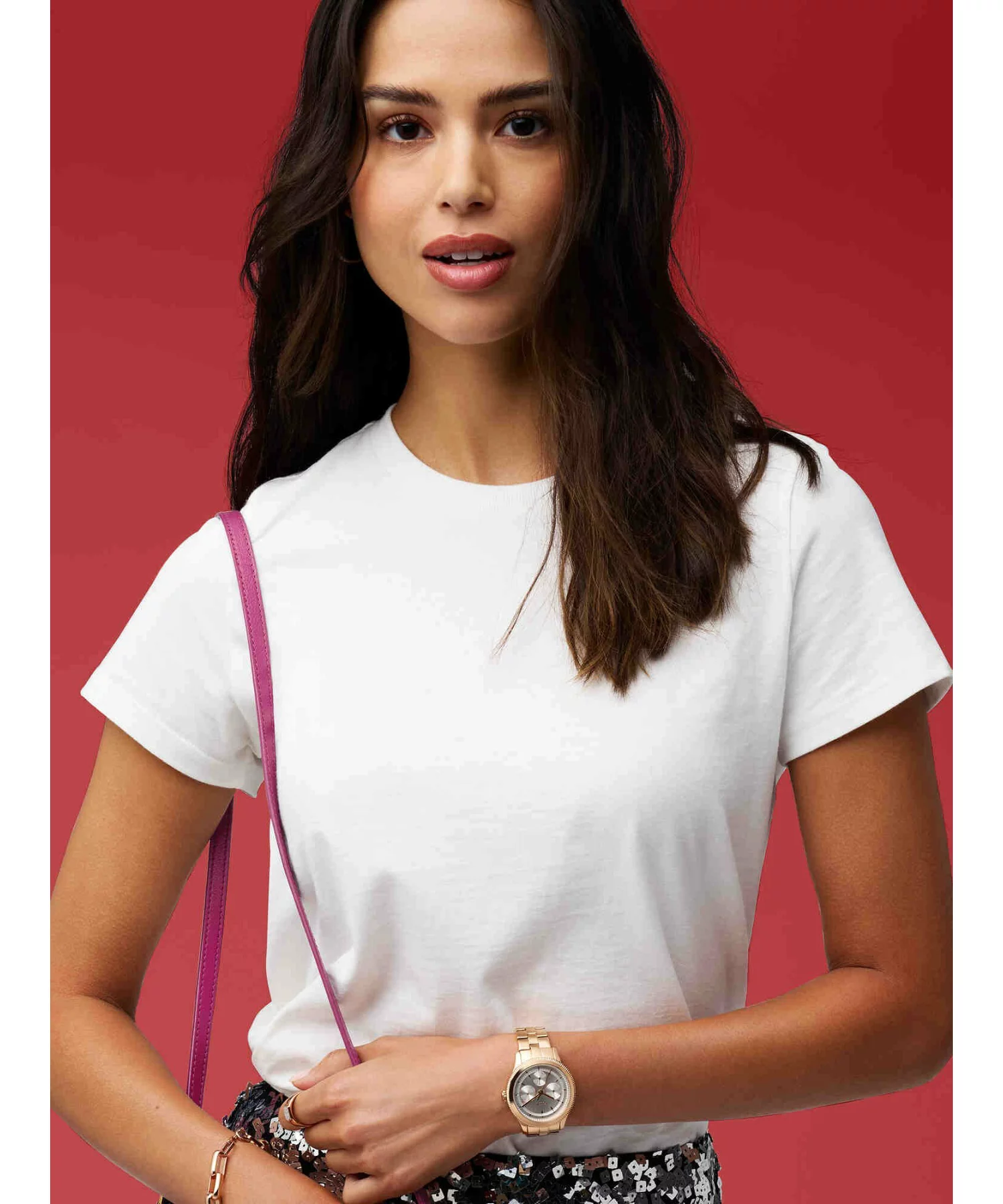 萬年鐘錶 - Fossil  簡約玫瑰金三眼不鏽鋼女錶 BQ3993  錶徑38MM