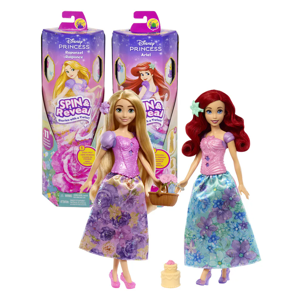 《 MATTEL 》  迪士尼公主-旋轉驚喜娃娃系列 (隨機出貨)