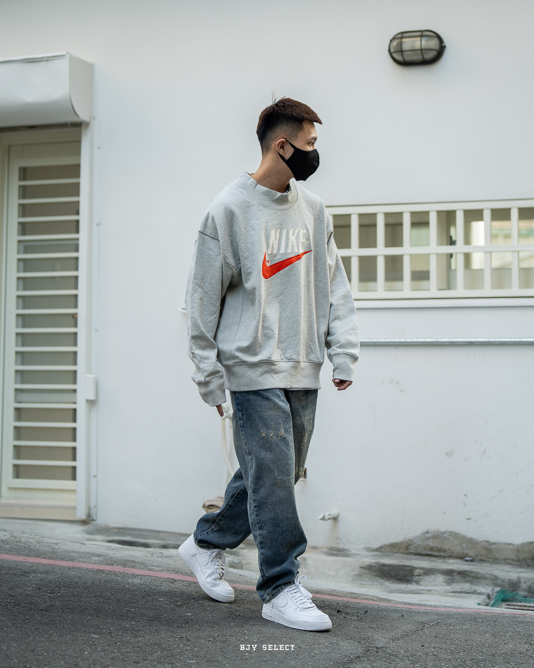 #現貨 NIKE 厚磅 落肩 寬領設計 大學T DM5274-050/063 灰 258 棕