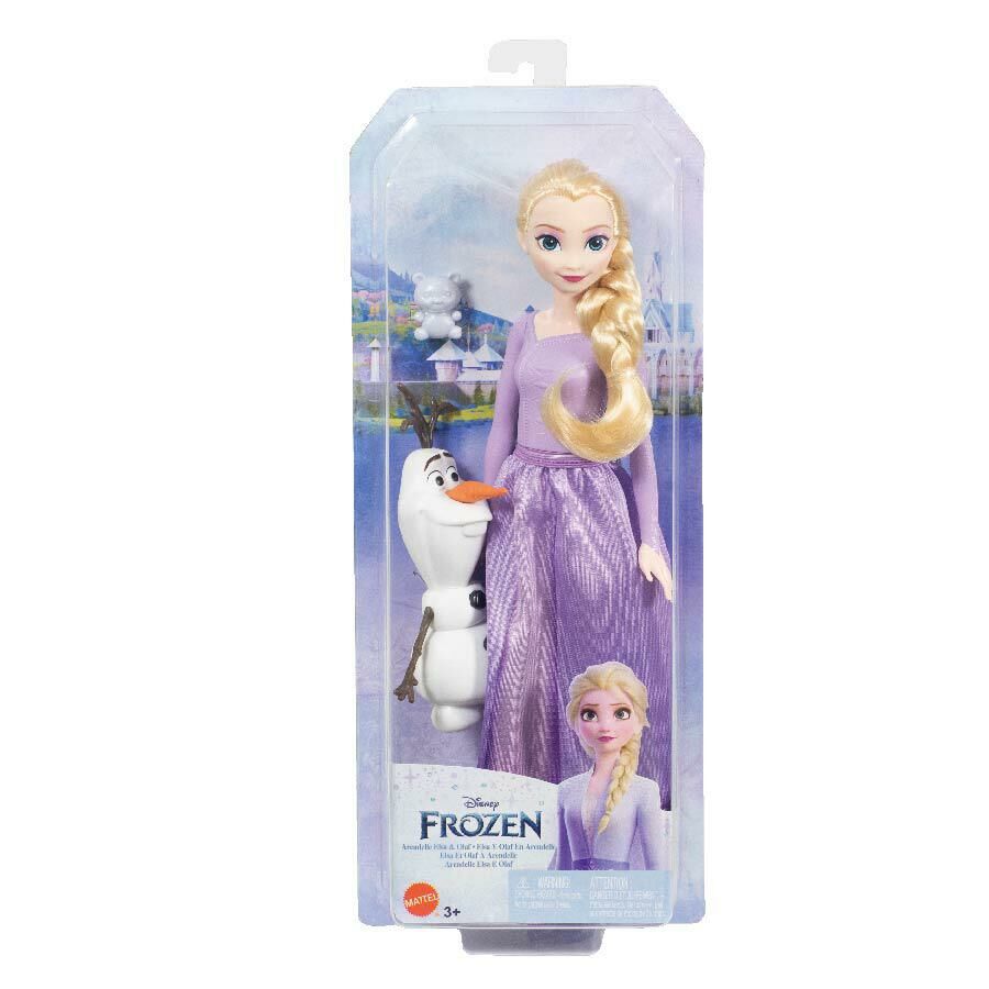 《 MATTEL 》  迪士尼公主冰雪奇緣艾莎與雪寶