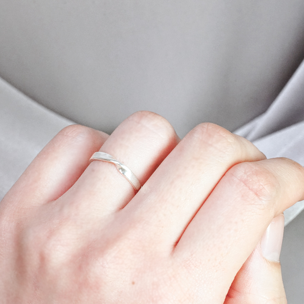 莫比烏斯銀戒 Mobius S 細版 925純銀戒指 客製化 刻字訂製 女生戒指 男生戒指 純銀尾戒