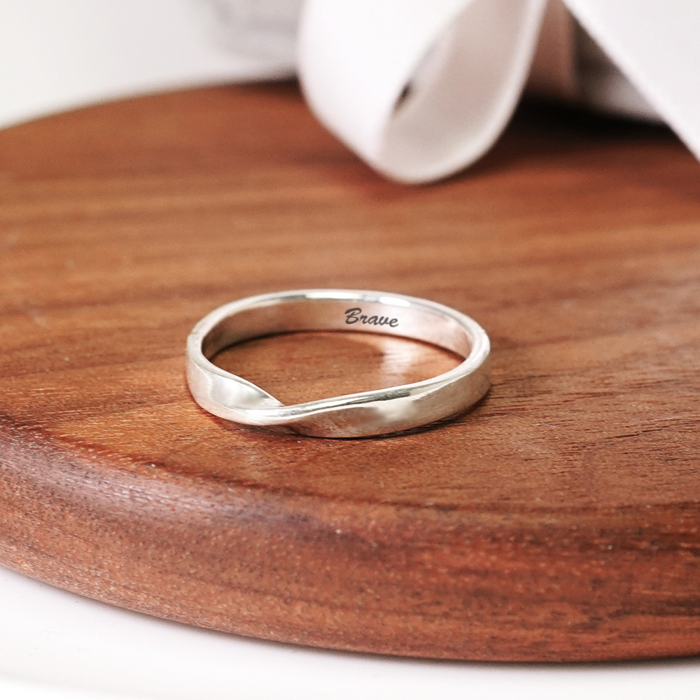 莫比烏斯銀戒 Mobius S 細版 925純銀戒指 客製化 刻字訂製 女生戒指 男生戒指 純銀尾戒