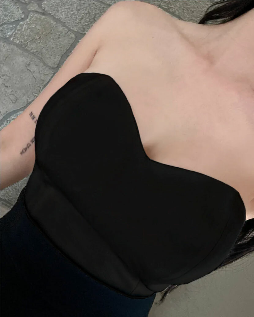 訂製-百搭素面桃心馬甲