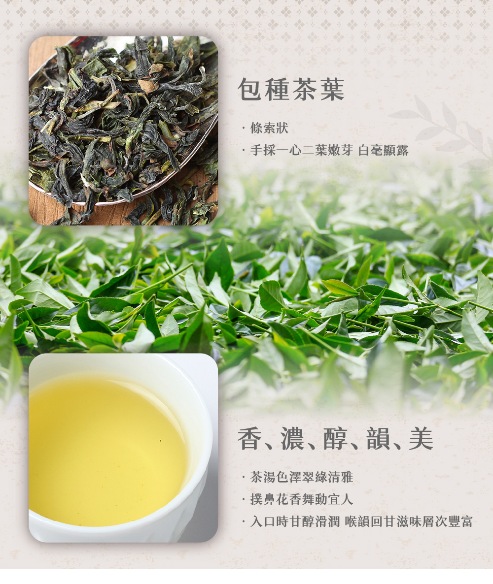 文山包種茶獨享包6g｜台灣茶｜原片茶葉｜烏龍茶｜台灣首選原創