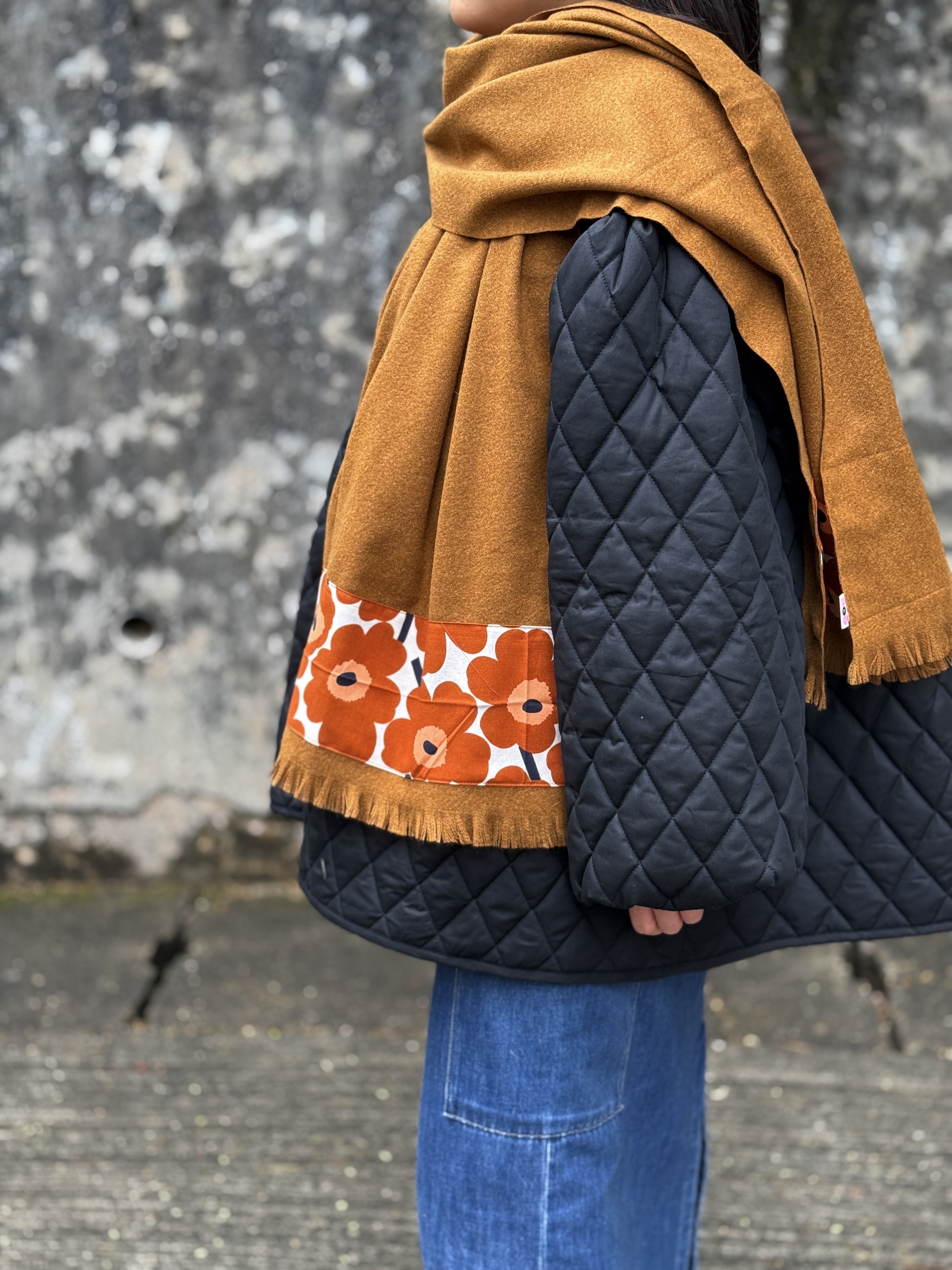 自家制Scarf 圍巾 |Brown | Brown Unikko (短鬚)