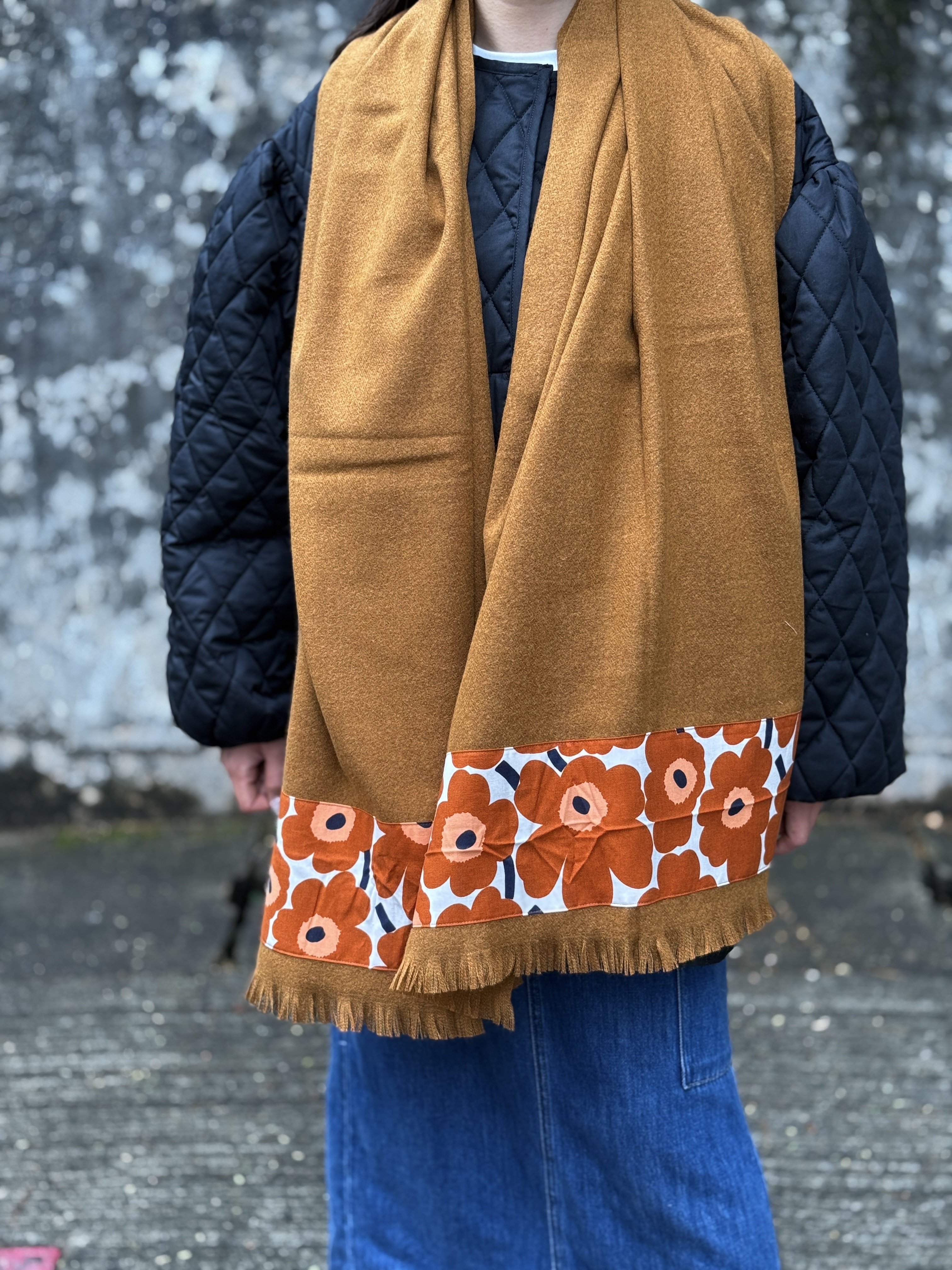 自家制Scarf 圍巾 |Brown | Brown Unikko (短鬚)