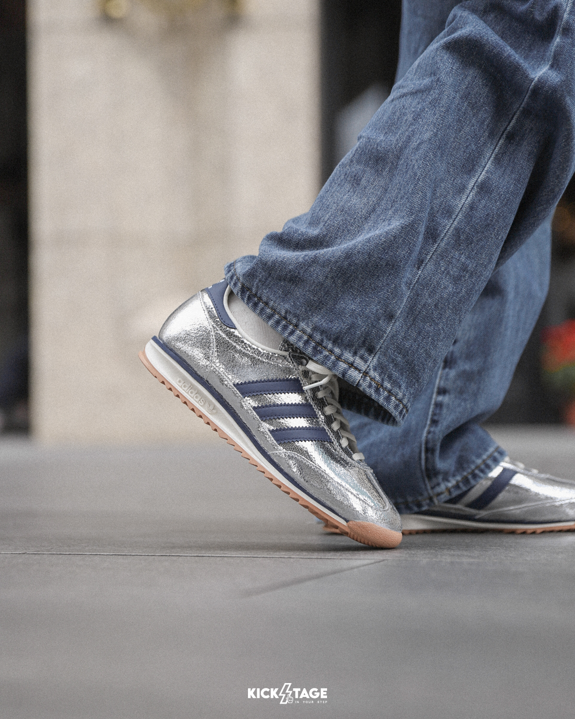 女鞋 ADIDAS SL 72 OG W 'Silver' 銀藍 復古 皮革 膠底 運動 休閒鞋【JH8654】ADS