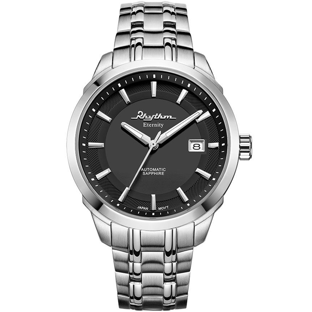 【Rhythm 麗聲】日本 跳色錶框錶帶日期顯示自動機械錶-A1302S-