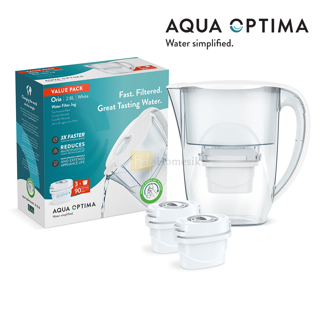 Oria 白色2.8L濾水壺連Evolve+ 濾芯3件 (PJ0606) 淨水壺 濾水器