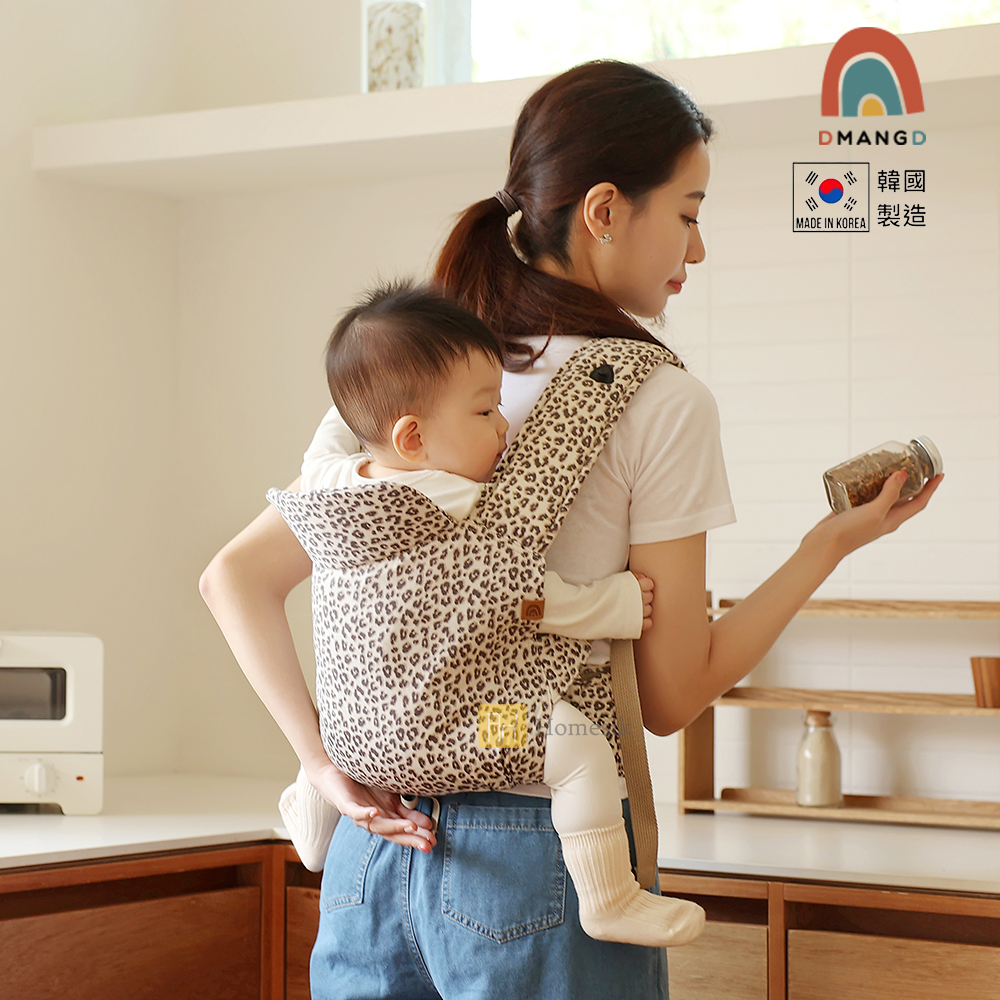 韓國 illi 透氣多功能嬰兒背帶 - 豹紋 (四季適用) P00000BI