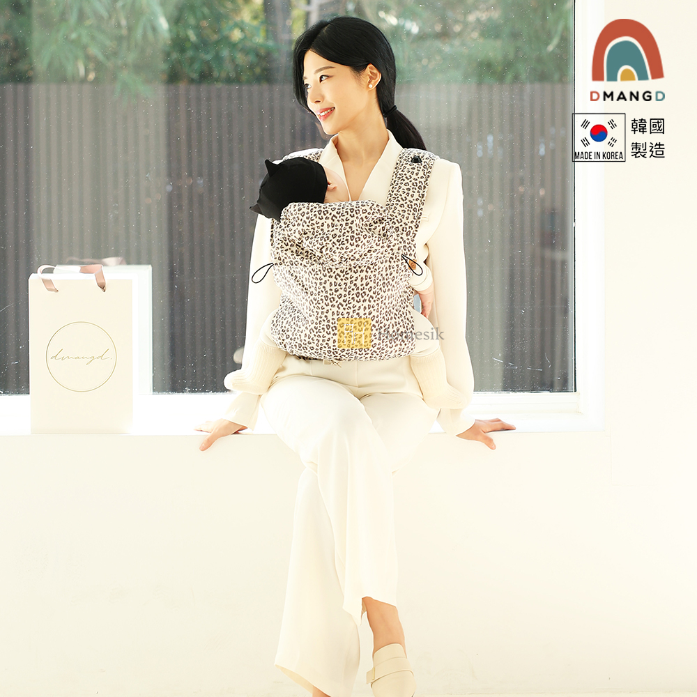 韓國 illi 透氣多功能嬰兒背帶 - 豹紋 (四季適用) P00000BI