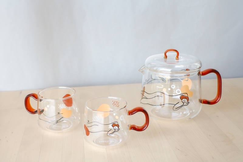 常玉玻璃壺杯組