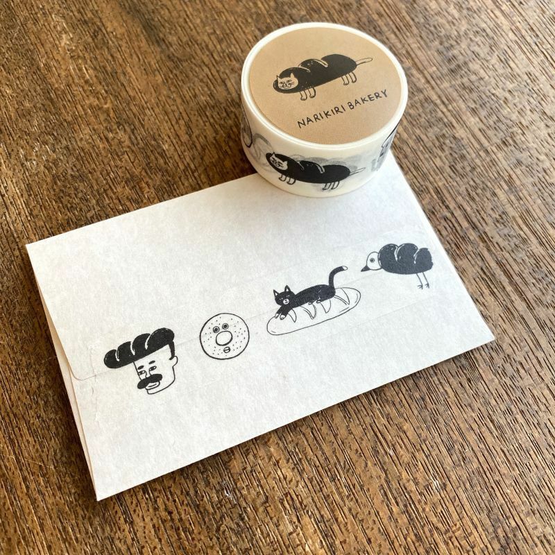 柴田ケイコ x 水縞｜麵包貓｜和紙膠帶 / 水縞 / 日本