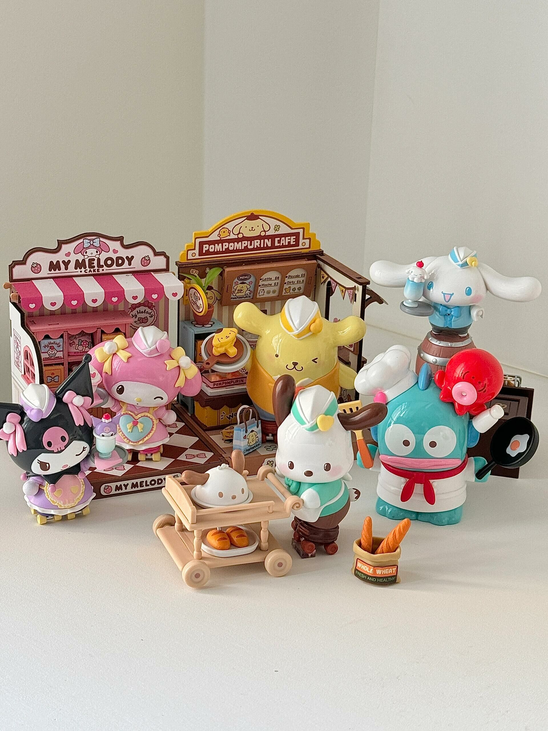 Sanrio 三麗鷗 正版授權 三麗鷗家族滑輪西餐廳系列 公仔 盲盒 6+1款(任買兩件711免運)/預購