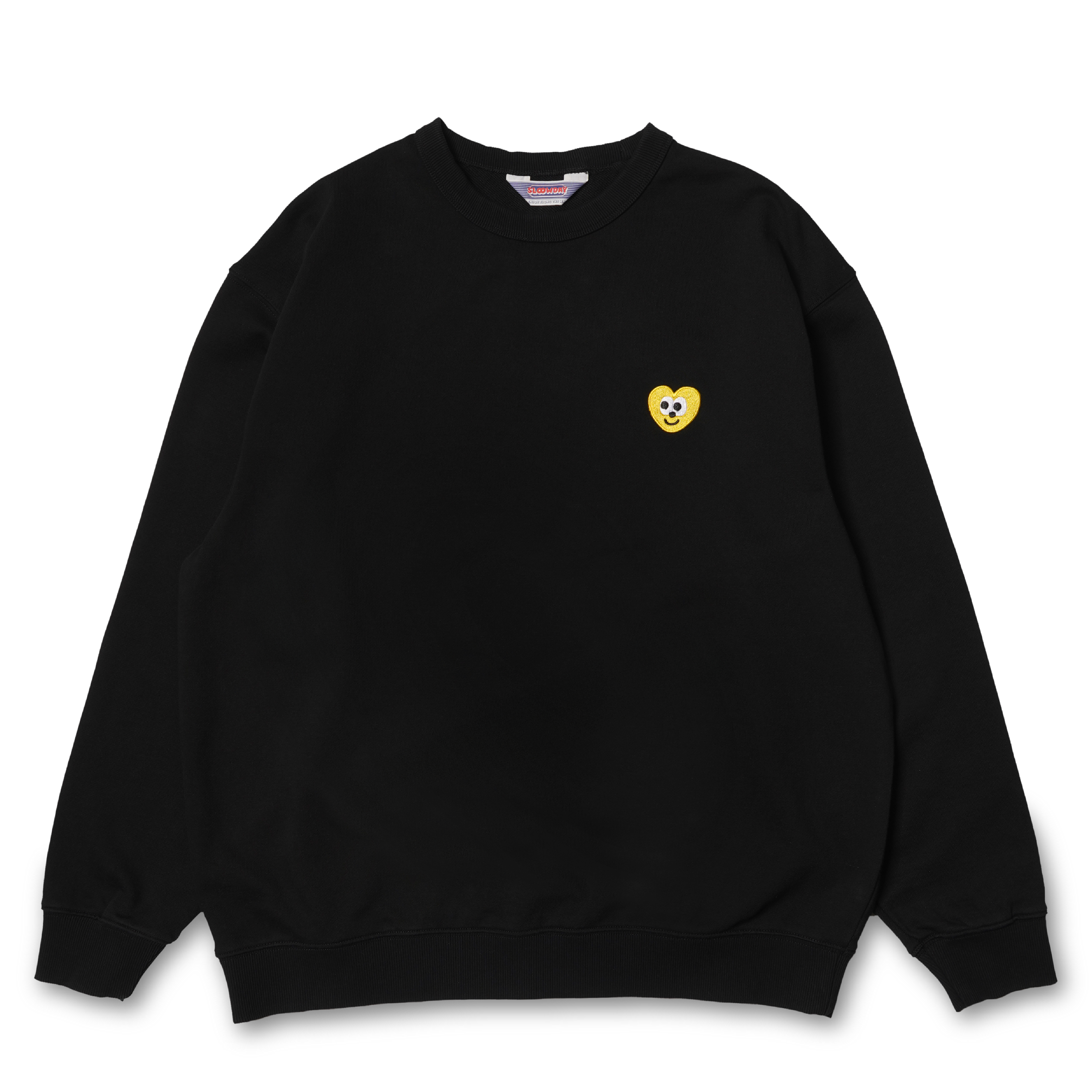 SLOOWDAY HEART & FACE PULLOVER SYCS004 BLACK