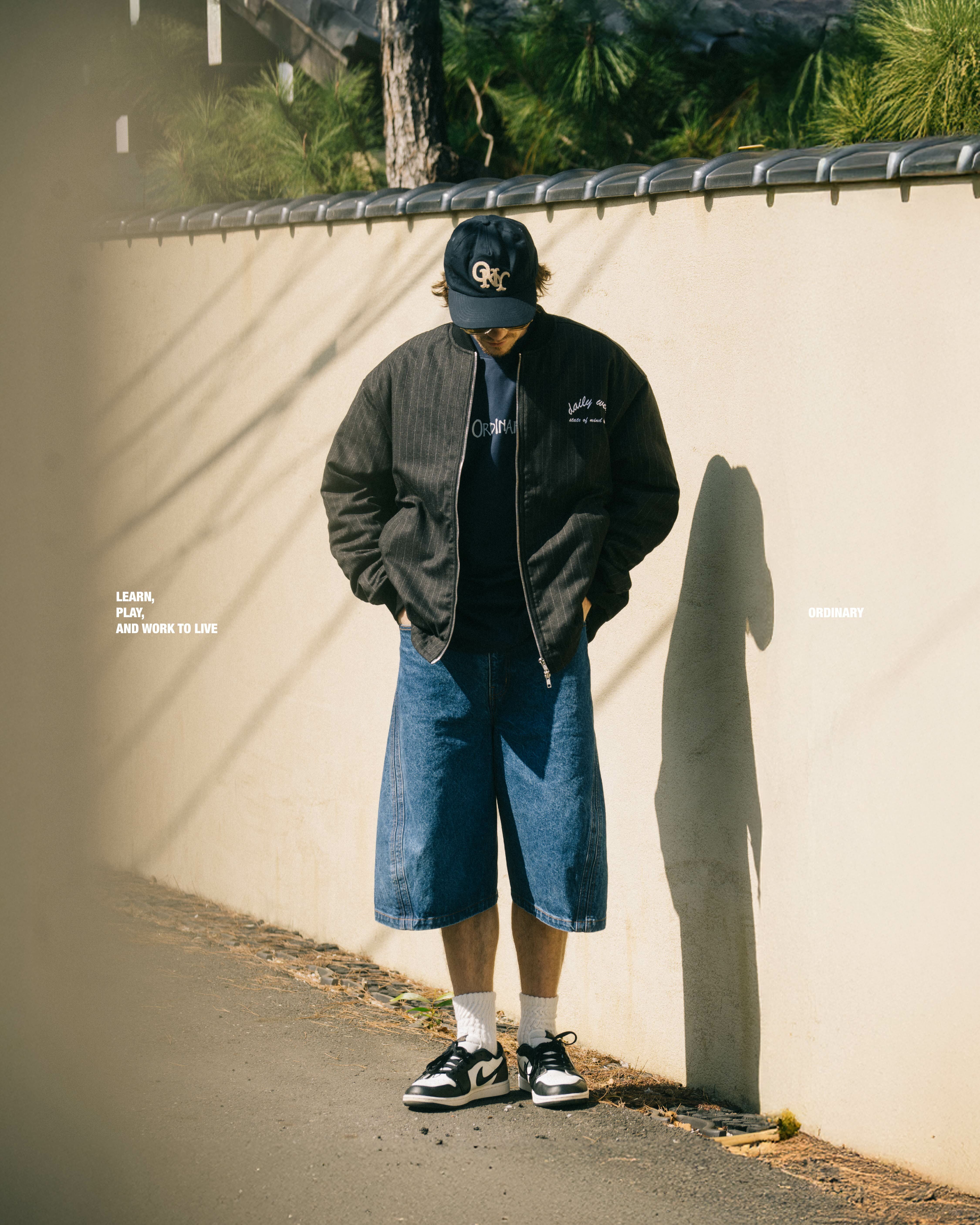 Ordinary 直紋棒球外套