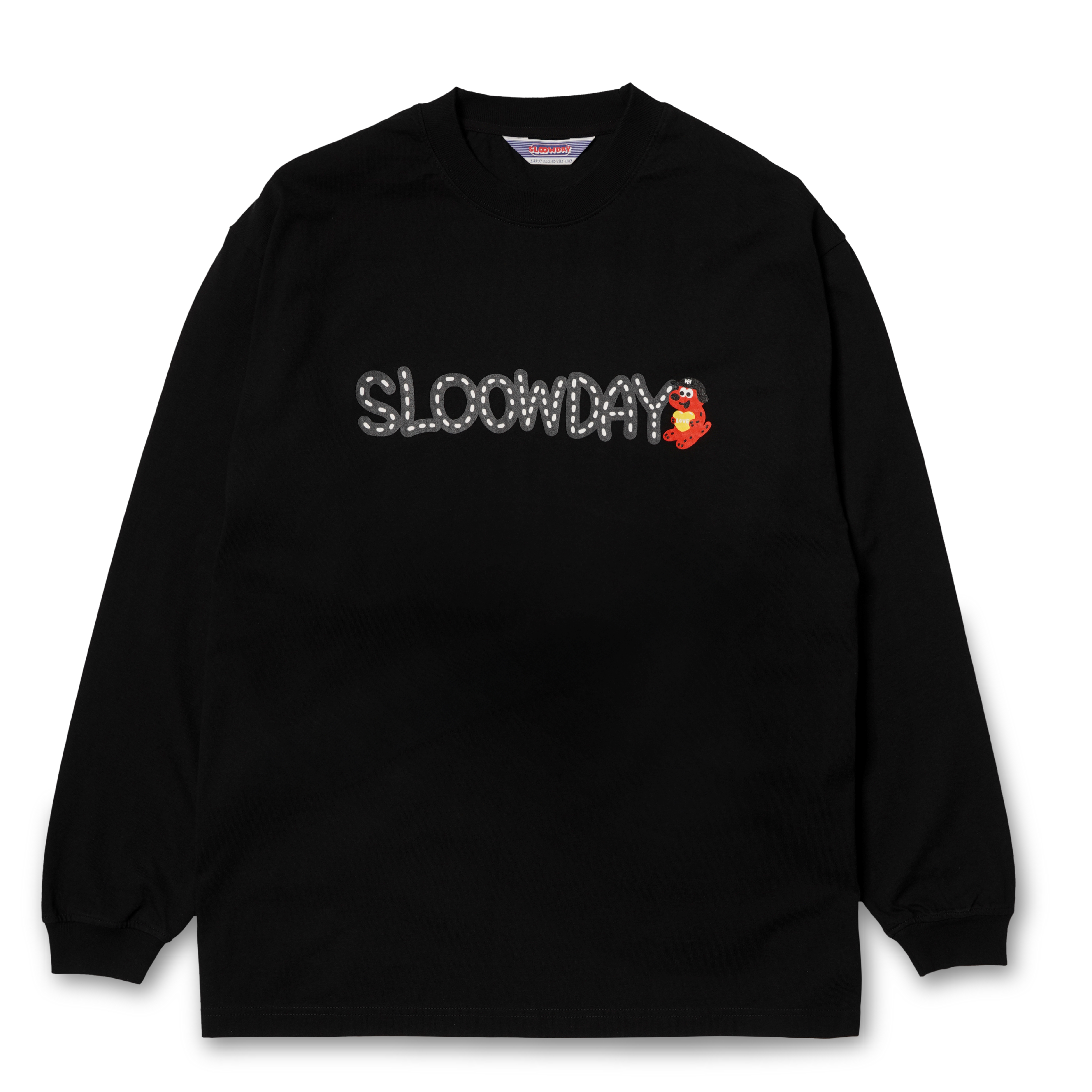 SLOOWDAY ONE-CHU L/S PRINT TEE SYLT002 BLACK