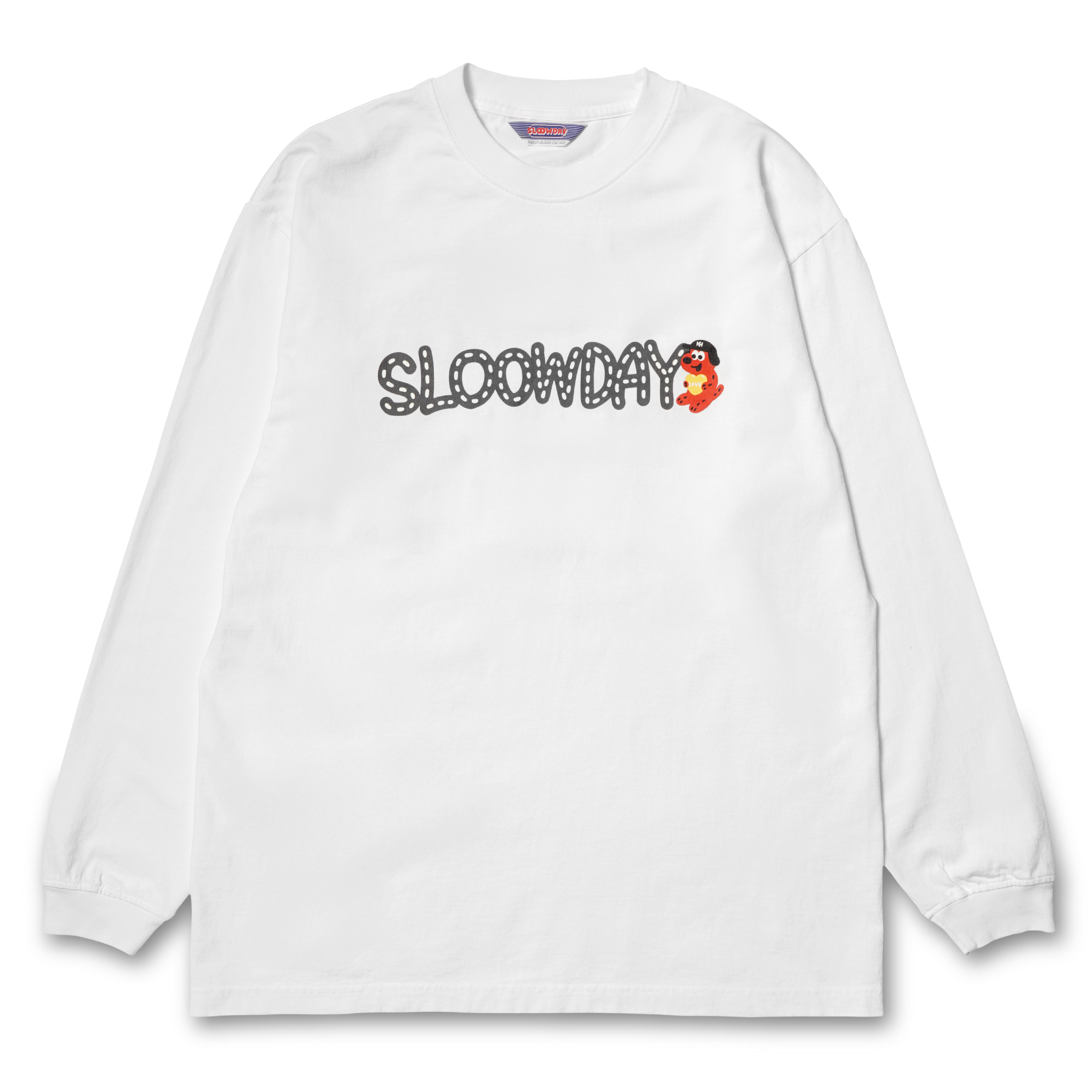 SLOOWDAY ONE-CHU L/S PRINT TEE SYLT001 WHITE