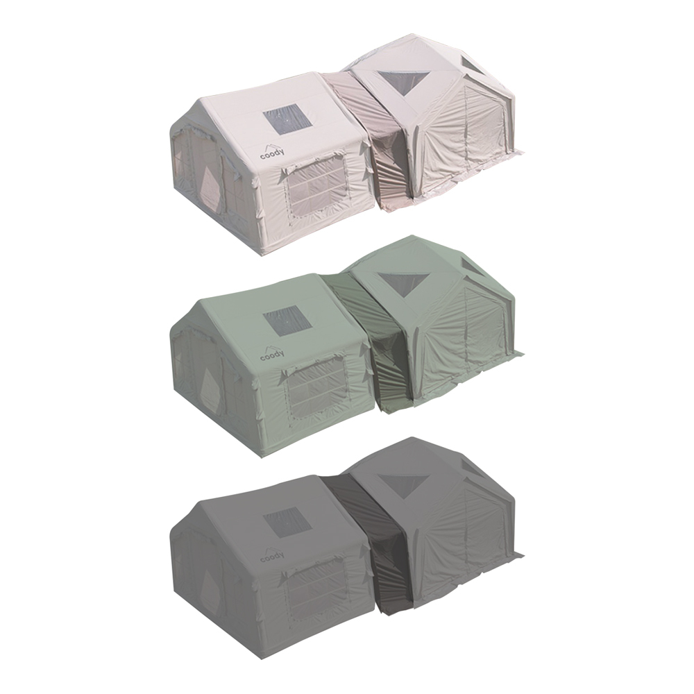 Coody 帳篷雙邊拉鍊連接器連接布 3.2m接3.6m