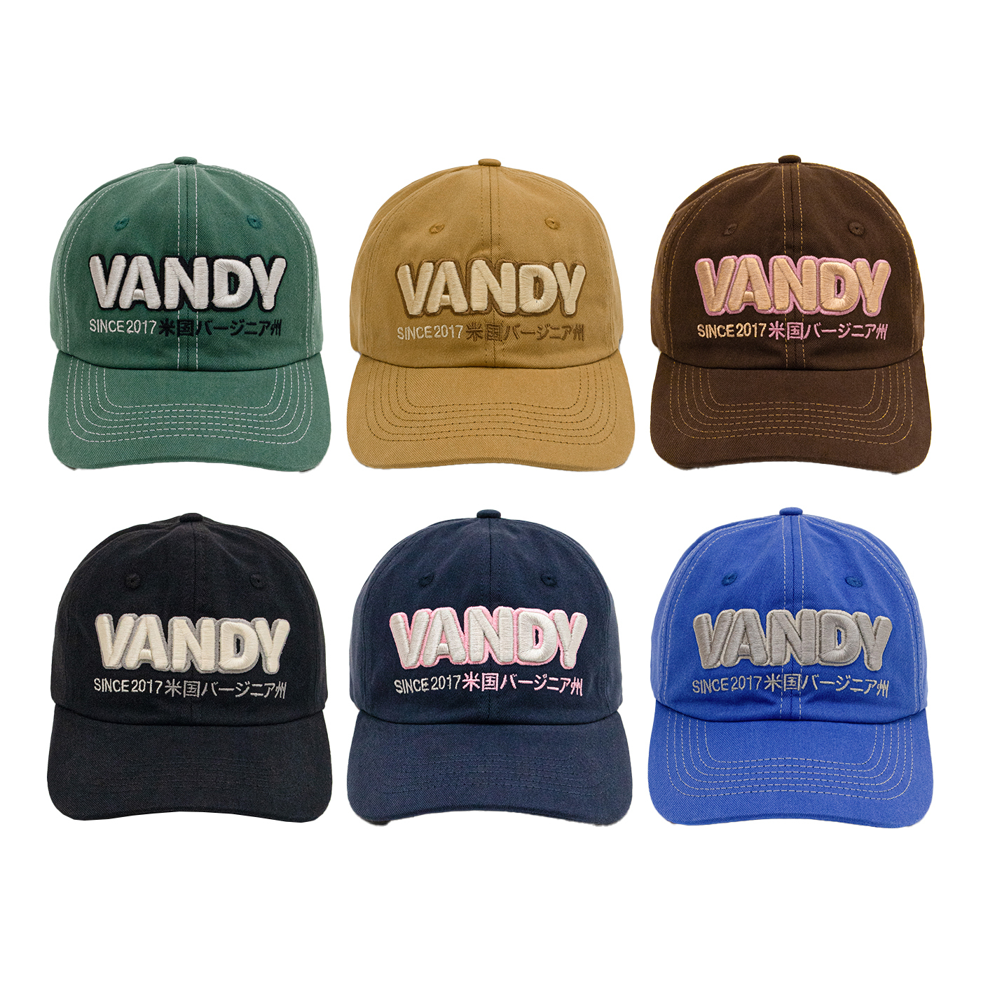VANDYTHEPINK® BASIC LOGO BALL CAP 六色 可調整 大LOGO 鴨舌帽 老帽【VD7058】