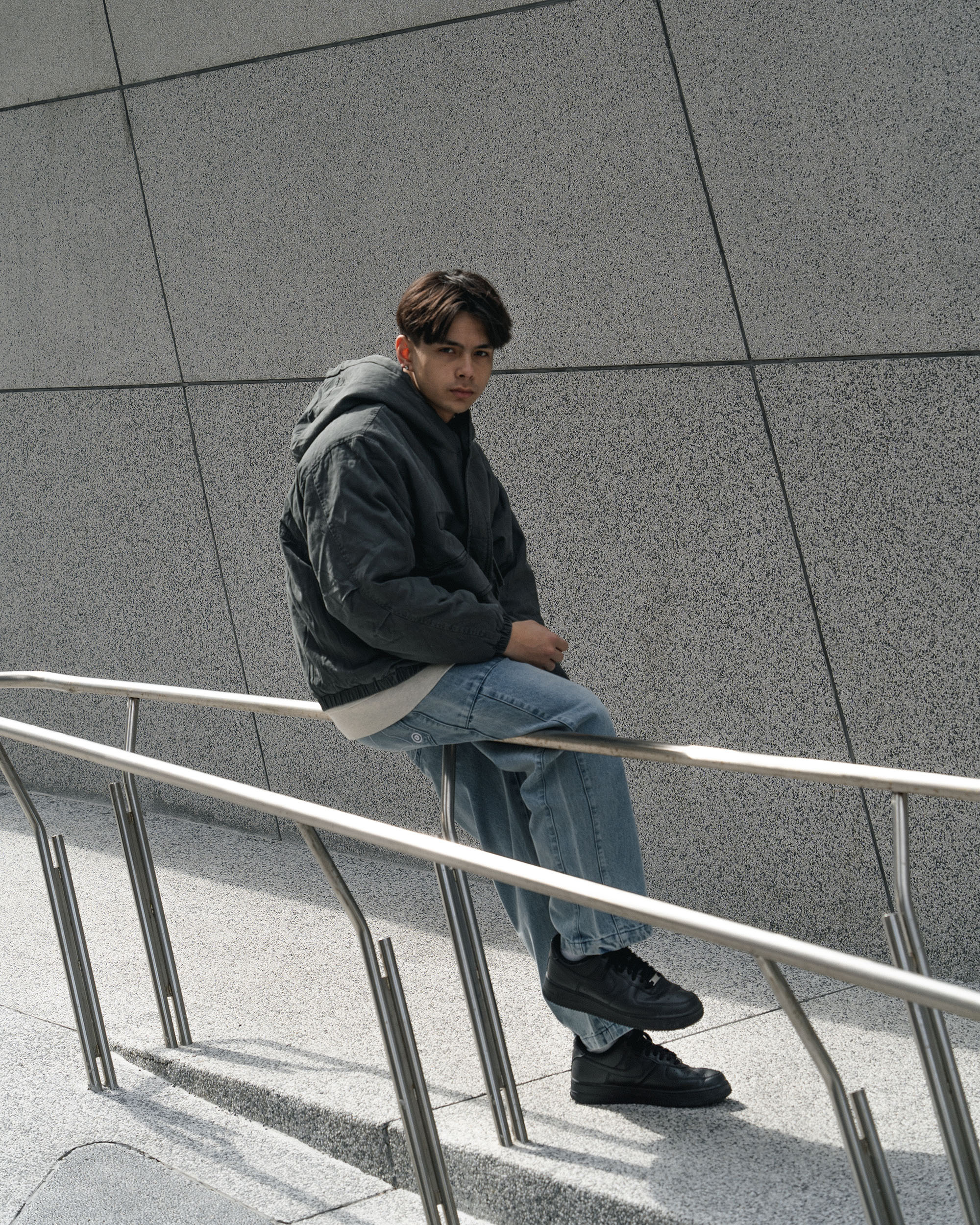 idealism Cargo Parka 紫 灰 複合夾層 洗舊大口袋外套【ID24024】