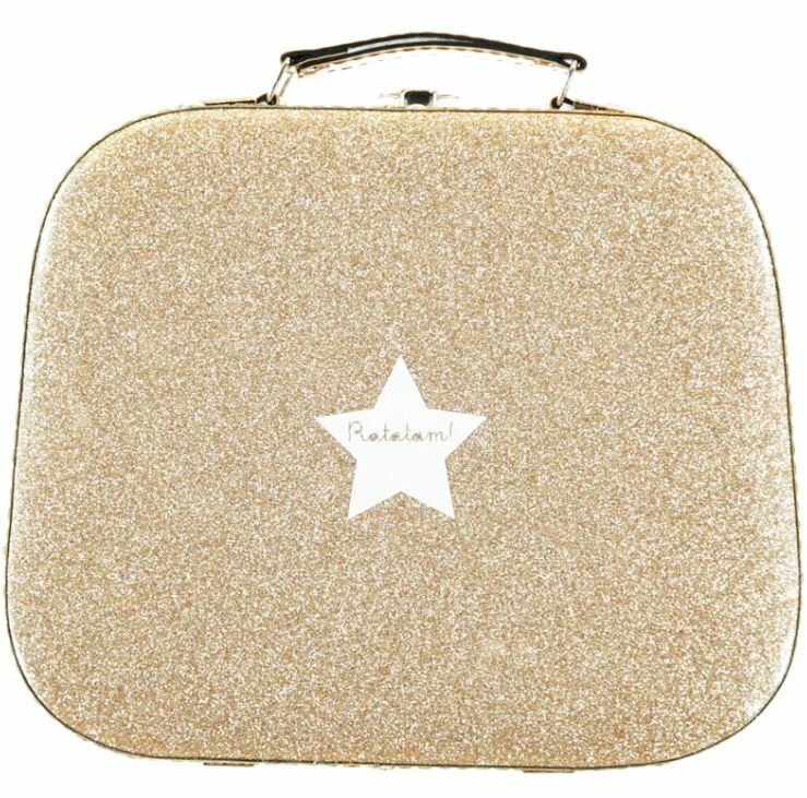 RATATAMKIDS 閃亮小手提箱 Glitter Suitcase – Gold