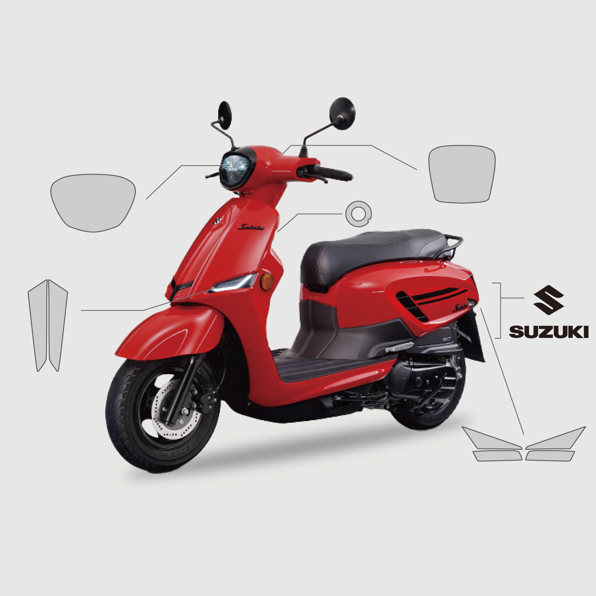 SUZUKI Saluto 125｜3M頂級犀牛皮保護膜