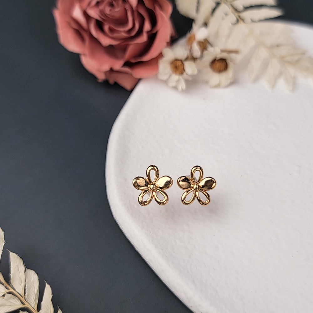 【me.luxe】K18花朵耳環