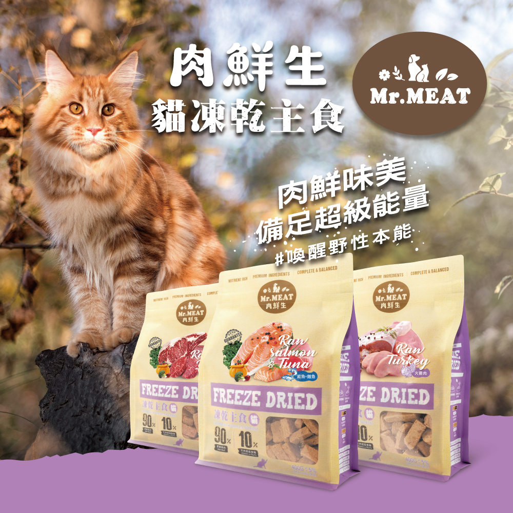 【肉鮮生】 肉鮮生貓凍乾主食 400g