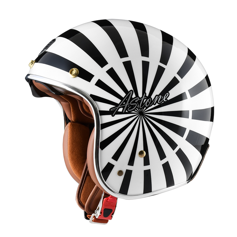 ASTONE SP7 AT46 白 黑 彩繪  3/4罩式帽款