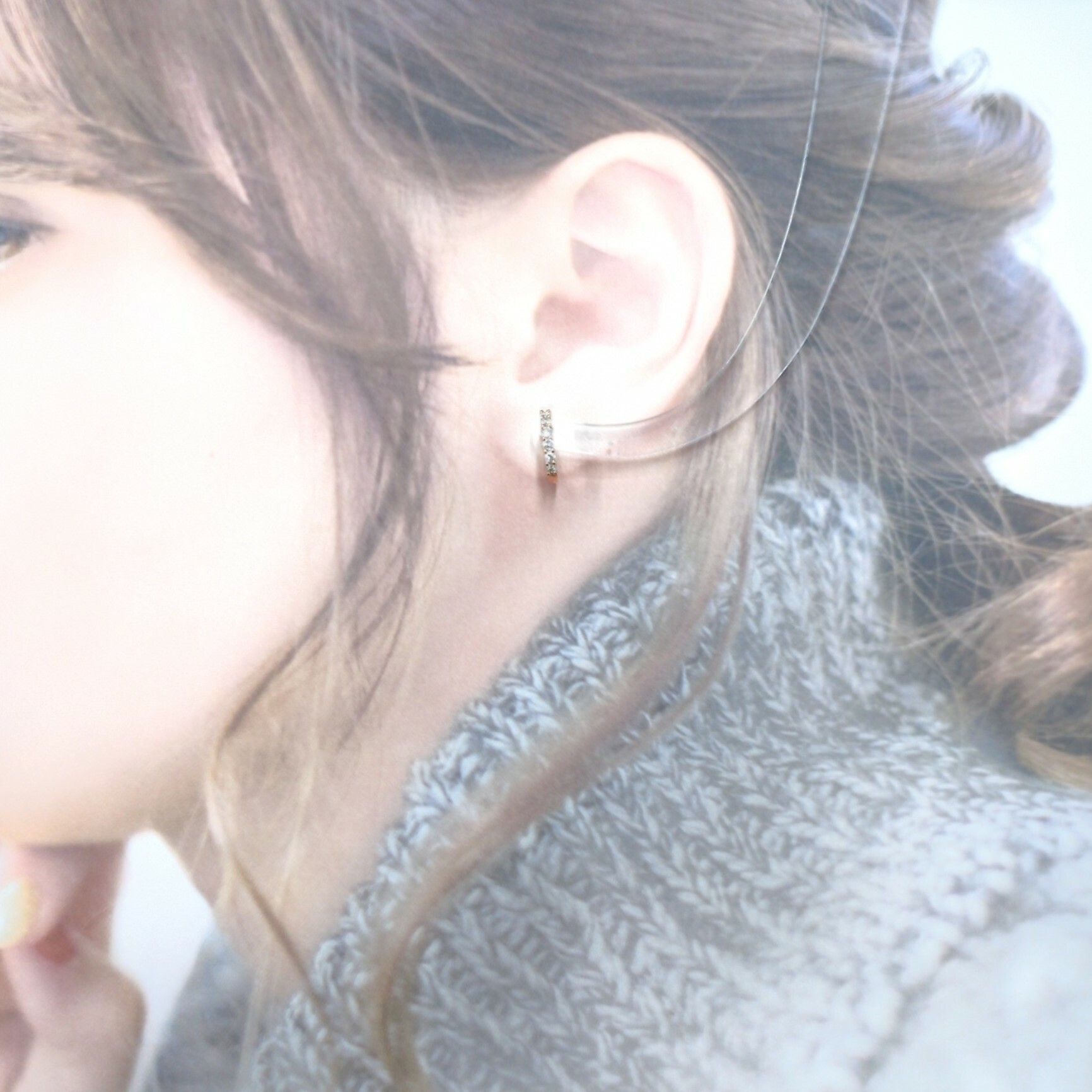 18K Rose Gold 0.27ct Diamond Hoop Earrings