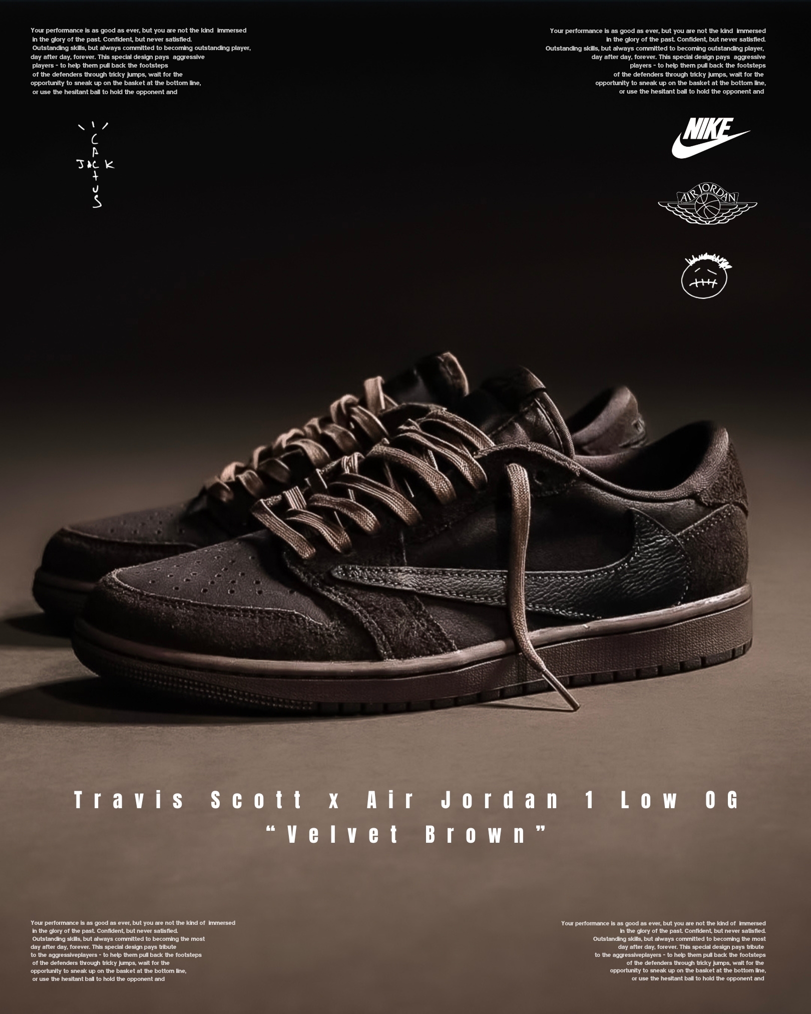『摩卡倒鉤 主宰時尚潮流 ☕️』Travis Scott X Air Jordan 1 Low OG “Velvet Brown”