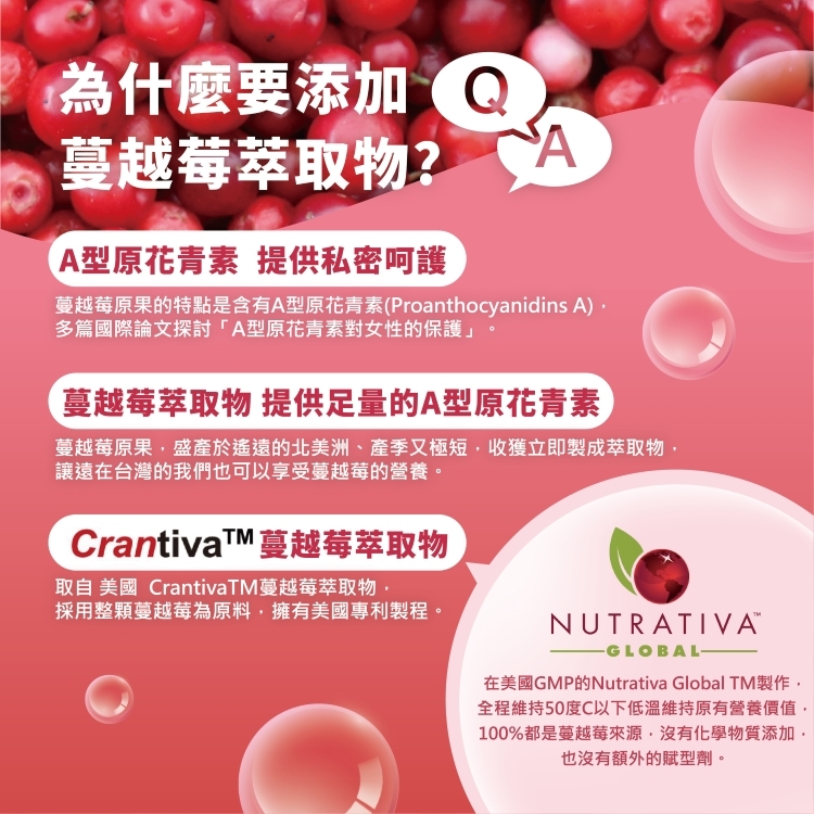 足量A型前花青素提供私密守護