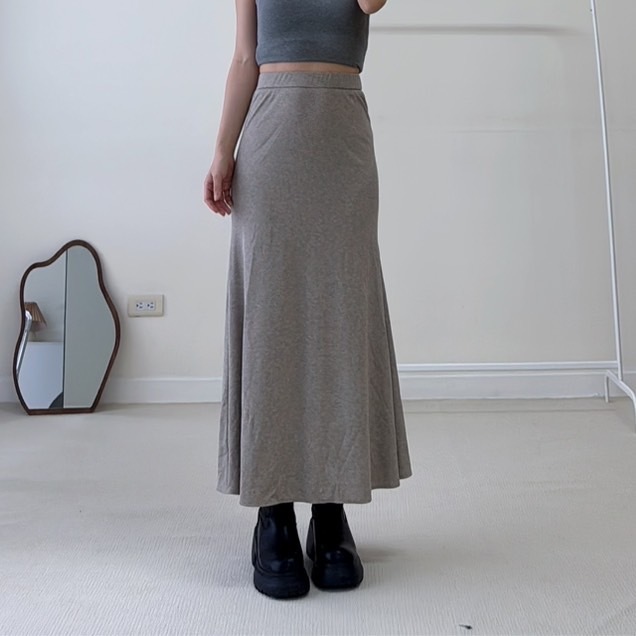 針織棉傘裙（現貨）