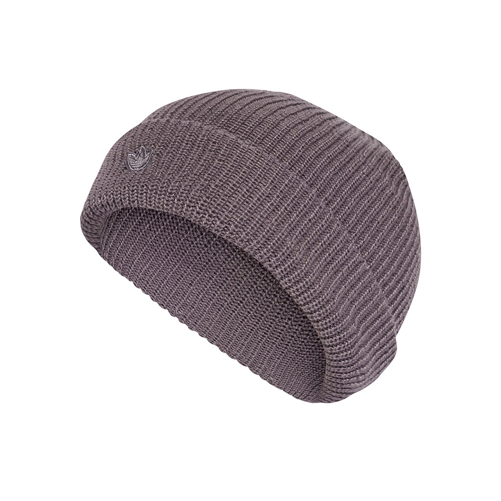 Adidas Short Beanie 男款 女款 紫灰色 中性 休閒 運動 保暖 三葉草 毛帽 IY7031