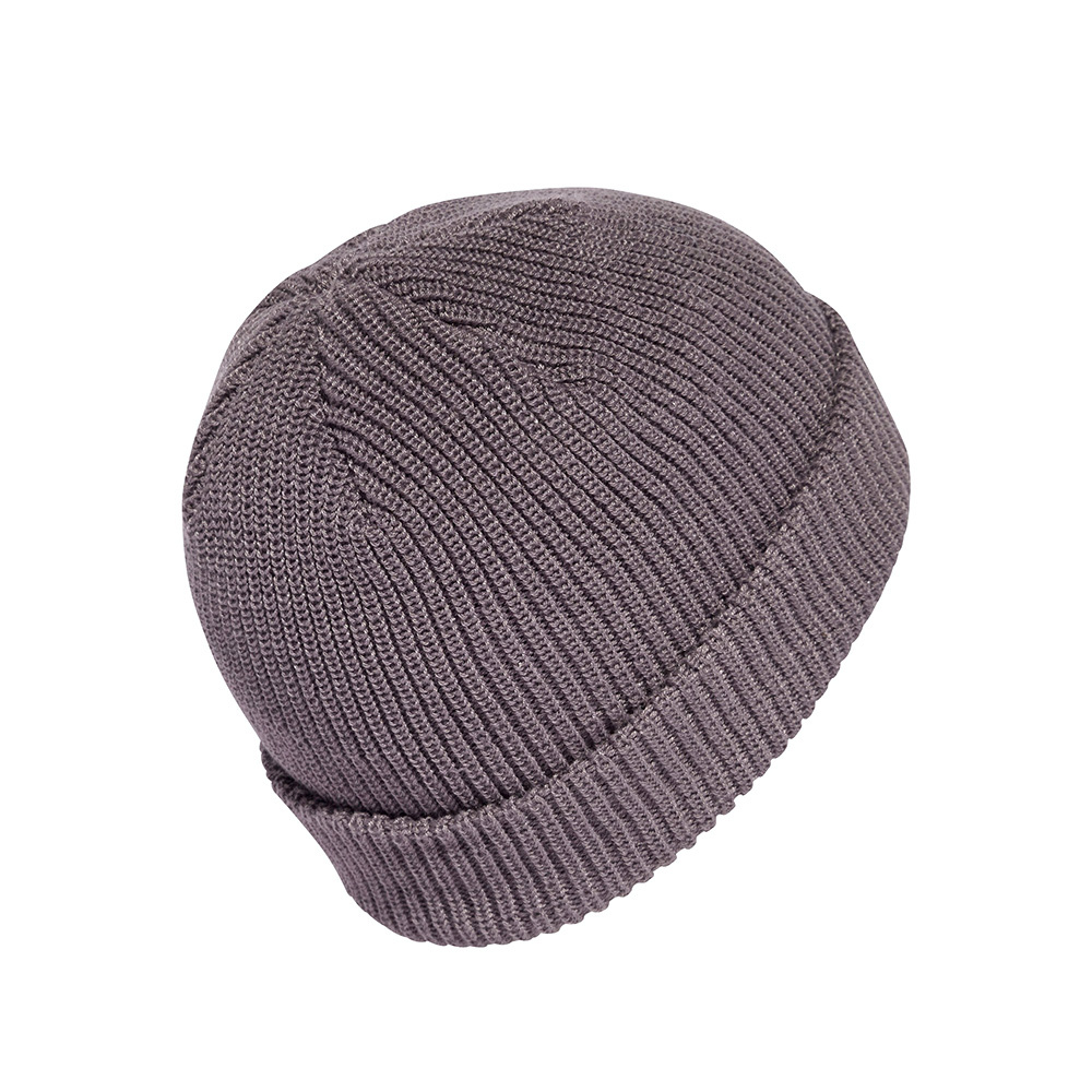 Adidas Short Beanie 男款 女款 紫灰色 中性 休閒 運動 保暖 三葉草 毛帽 IY7031
