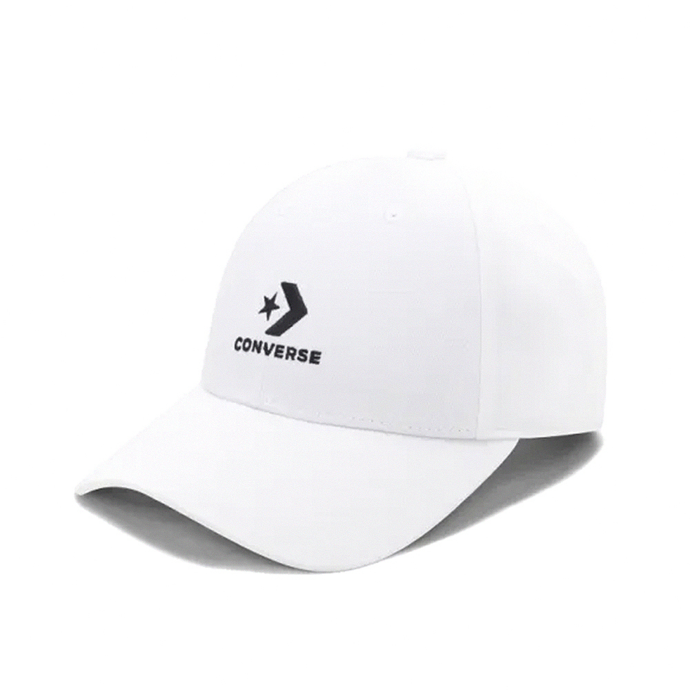 Converse Lock Up 白色 基本款 老帽 休閒 電繡Logo 運動 鴨舌帽 棒球帽 10022130-A02